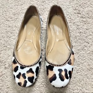 Valentino Garavani Pony Hair Rhinestone Flats